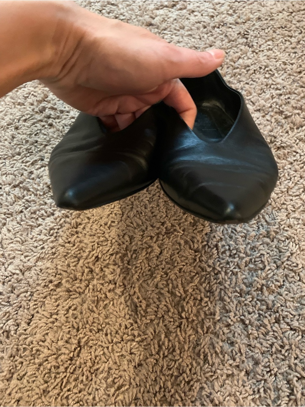Aeyde Moa point toe flat Black Leather - Picture 6 of 12